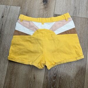 Originality gold designed denim shorts